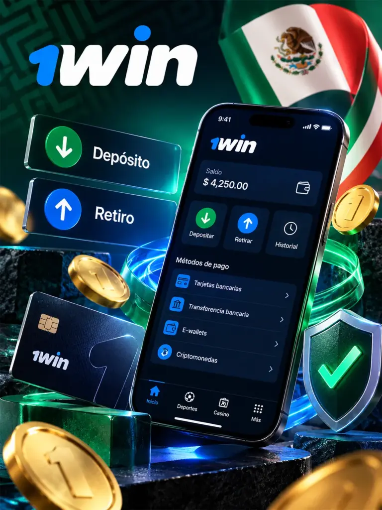 Ilustración de pagos de 1win para México