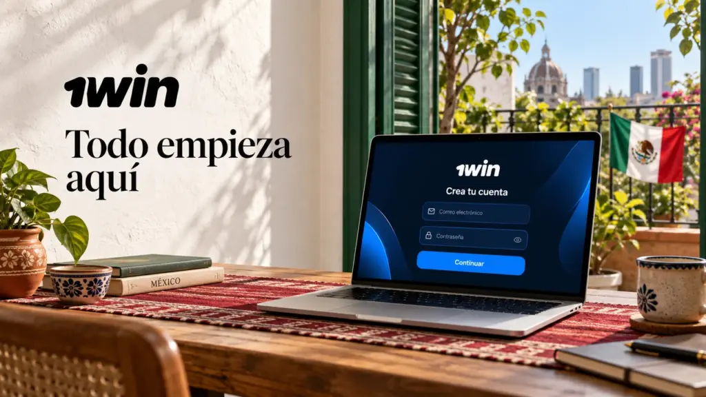 Ilustración de registro de 1win para México